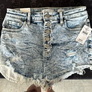 KanCan women’s Jean button fly shorts. New with tags.